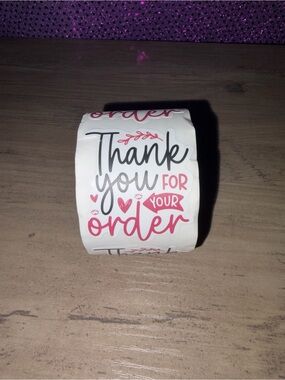 200 Thank You for Your Order Stickers Roll | Small Business Packaging Labels